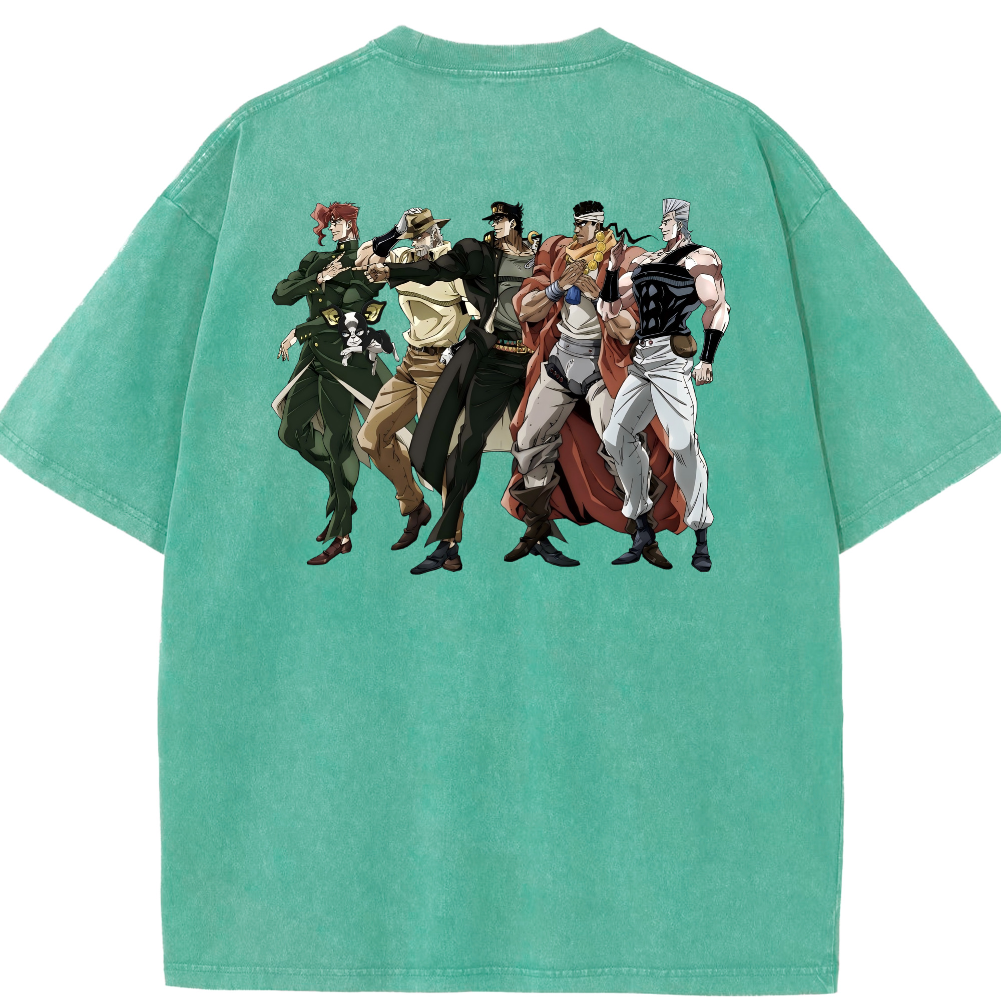 （画像用） ジョジョの奇妙な冒険 JoJo's Bizarre Adventure 綿100% ヴィンテージ風 半袖Tシャツ（背面プリント）